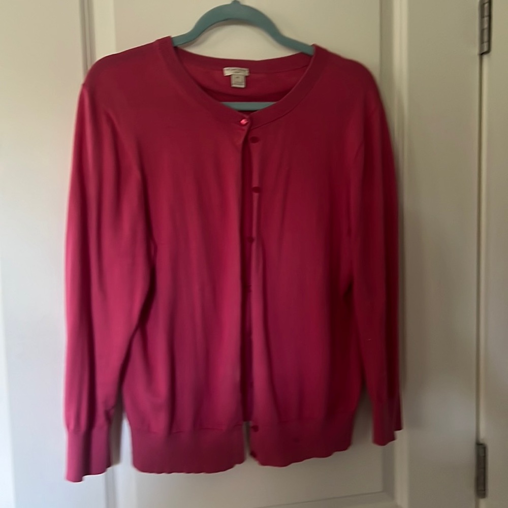 J.crew pink cardigan